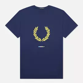 Мужская футболка Fred Perry Print Registration, цвет синий, размер XL