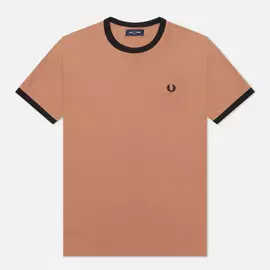 Мужская футболка Fred Perry Ringer, цвет оранжевый, размер XS