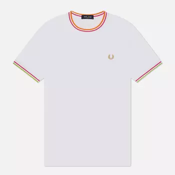 Мужская футболка Fred Perry Twin Tipped Tennis, цвет белый, размер XL