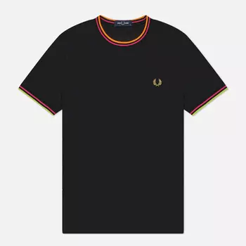 Мужская футболка Fred Perry Twin Tipped Tennis, цвет чёрный, размер XL
