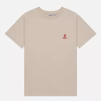 Мужская футболка Gramicci Big Running Man, цвет бежевый, размер XXL