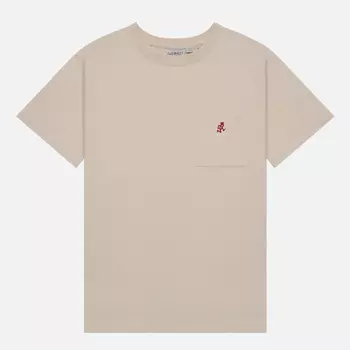 Мужская футболка Gramicci One Point, цвет бежевый, размер XL