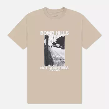 Мужская футболка GX1000 Bomb Hills Not Countries, цвет бежевый, размер L