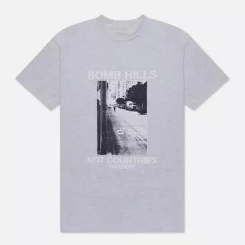 Мужская футболка GX1000 Bomb Hills Not Countries, цвет серый, размер XXL