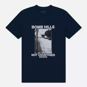 Мужская футболка GX1000 Bomb Hills Not Countries, цвет синий, размер M