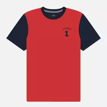 Мужская футболка Hackett Heritage Number Multi, цвет красный, размер M