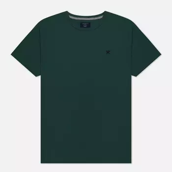 Мужская футболка Hackett Logo Classic Fit, цвет зелёный, размер S