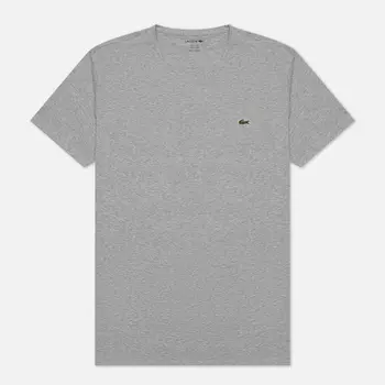 Мужская футболка Lacoste Classic Embroidered Logo, цвет серый, размер XL