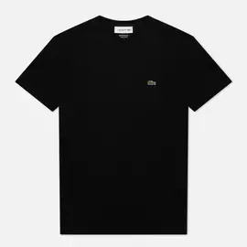 Мужская футболка Lacoste Crew Neck Pima Cotton, цвет чёрный, размер L
