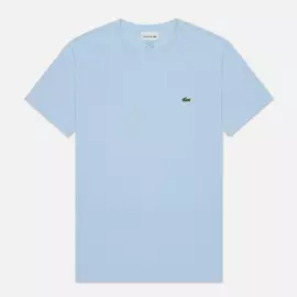 Мужская футболка Lacoste Crew Neck Pima Cotton, цвет голубой, размер L