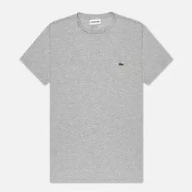 Мужская футболка Lacoste Crew Neck Pima Cotton, цвет серый, размер XL