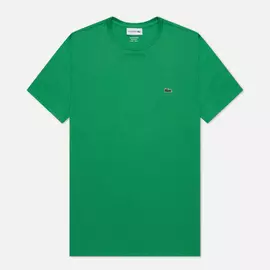 Мужская футболка Lacoste Crew Neck Pima Cotton, цвет зелёный, размер XXS
