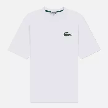 Мужская футболка Lacoste Loose Fit Crocodile Print, цвет белый, размер XXL