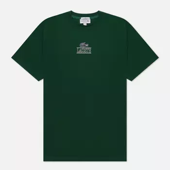 Мужская футболка Lacoste Regular Fit Cotton Jersey Branded, цвет зелёный, размер XL