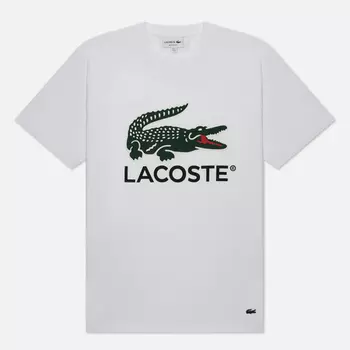 Мужская футболка Lacoste Signature Print, цвет белый, размер XXXL
