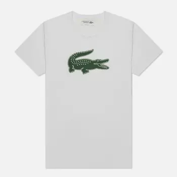 Мужская футболка Lacoste Sport 3D Print Crocodile, цвет белый, размер S