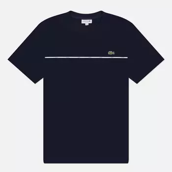 Мужская футболка Lacoste Trim Cotton Jersey, цвет синий, размер M
