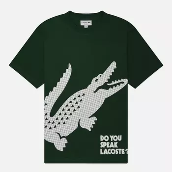 Мужская футболка Lacoste x Jean-Michel Tixier Print Crocodile, цвет зелёный, размер XXL
