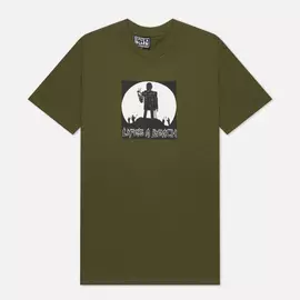 Мужская футболка Life's a Beach Peace Man, цвет оливковый, размер L