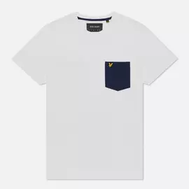 Мужская футболка Lyle &amp; Scott Contrast Pocket, цвет белый, размер S