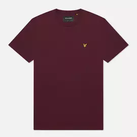 Мужская футболка Lyle &amp; Scott Plain Crew Neck, цвет бордовый, размер XXXL