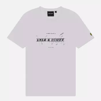 Мужская футболка Lyle & Scott Anatomy Of Type Graphic, цвет белый, размер L