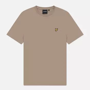 Мужская футболка Lyle & Scott Plain Regular Fit, цвет бежевый, размер XL