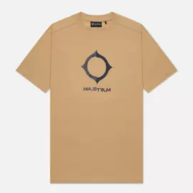 Мужская футболка MA.Strum Distort Logo, цвет бежевый, размер L