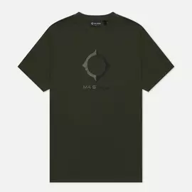 Мужская футболка MA.Strum Distort Logo, цвет оливковый, размер S