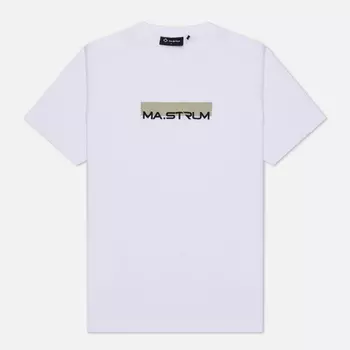 Мужская футболка MA.Strum Logo Block Print, цвет белый, размер XXL