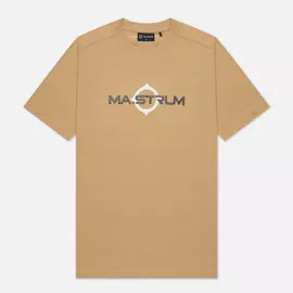 Мужская футболка MA.Strum Logo Print, цвет бежевый, размер S