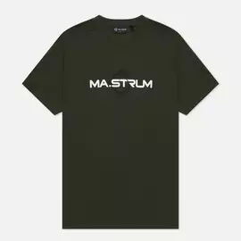 Мужская футболка MA.Strum Logo Print, цвет оливковый, размер XXS