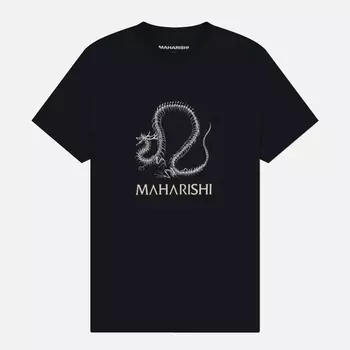 Мужская футболка maharishi Fossil Dragon, цвет чёрный, размер XXXL