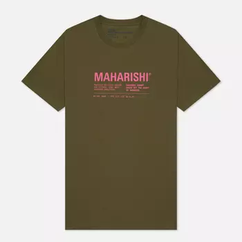 Мужская футболка maharishi Maha Miltype 21, цвет оливковый, размер L