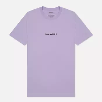 Мужская футболка maharishi Organic Military Type Embroidery, цвет фиолетовый, размер S