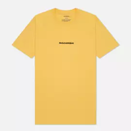 Мужская футболка maharishi Organic Military Type Embroidery, цвет жёлтый, размер L