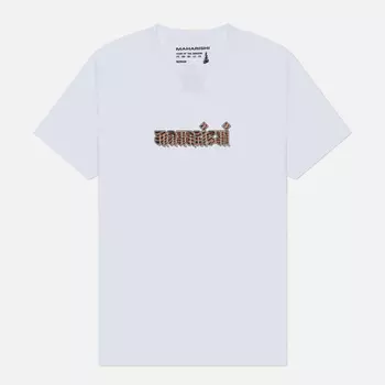 Мужская футболка maharishi x Tashi Mannox Tiger Fur Calligraphy, цвет белый, размер XXXL