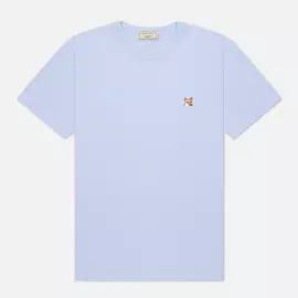 Мужская футболка Maison Kitsune Fox Head Patch Classic, цвет голубой, размер S