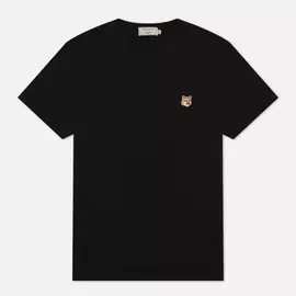 Мужская футболка Maison Kitsune Fox Head Patch, цвет чёрный, размер XXL