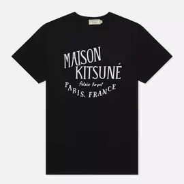 Мужская футболка Maison Kitsune Palais Royal Classic, цвет чёрный, размер S