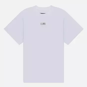Мужская футболка Maison Margiela MM6 Chevron Numerical Logo, цвет белый, размер S