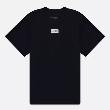 Мужская футболка Maison Margiela MM6 Chevron Numerical Logo, цвет чёрный, размер XXL