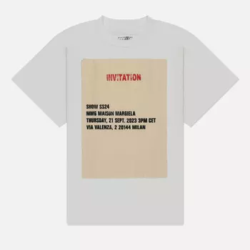 Мужская футболка Maison Margiela MM6 Invitation Show SS24, цвет белый, размер XL