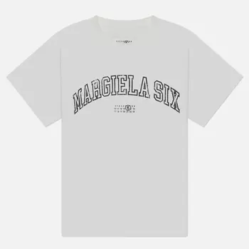 Мужская футболка Maison Margiela MM6 Varsity Print, цвет белый, размер S