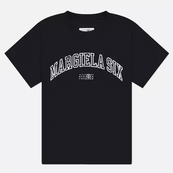 Мужская футболка Maison Margiela MM6 Varsity Print, цвет чёрный, размер S