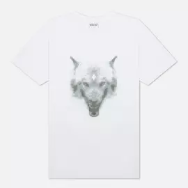 Мужская футболка Marcelo Burlon Cross Wolf Regular, цвет белый, размер M