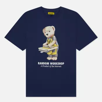 Мужская футболка MARKET Random Workshop Bear, цвет синий, размер S