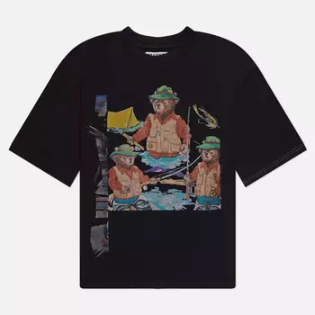 Мужская футболка MARKET Reverse Weave 4 Panel Rework 3, цвет чёрный, размер M