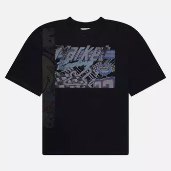 Мужская футболка MARKET Reverse Weave 6 Panel Rework 2, цвет чёрный, размер S