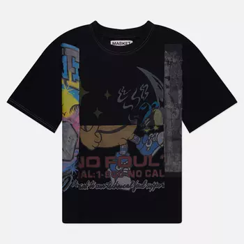 Мужская футболка MARKET Reverse Weave 6 Panel Rework 3, цвет чёрный, размер S